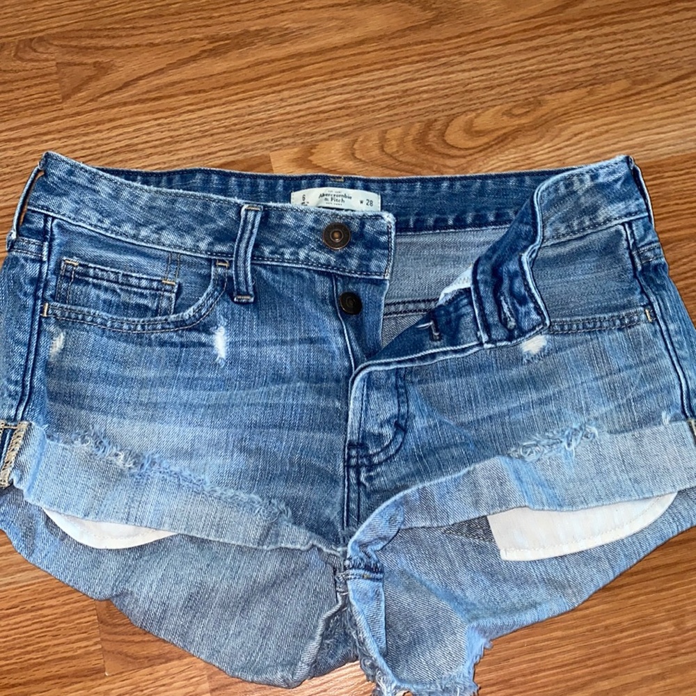 Abercrombie and Fitch denim shorts.